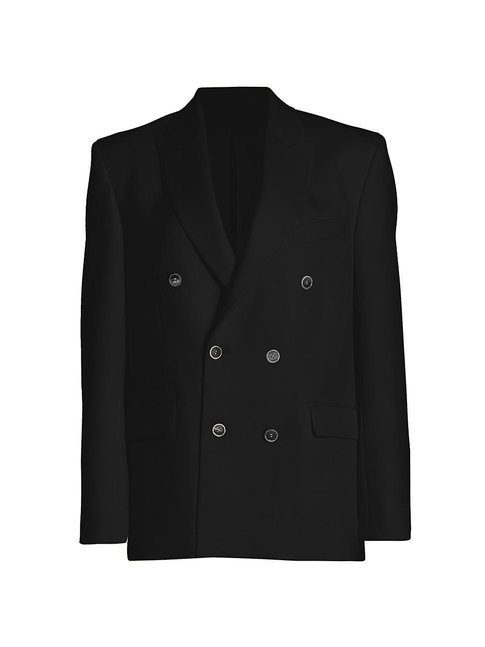 Womens Double-Breasted Wool Blazer Product Image