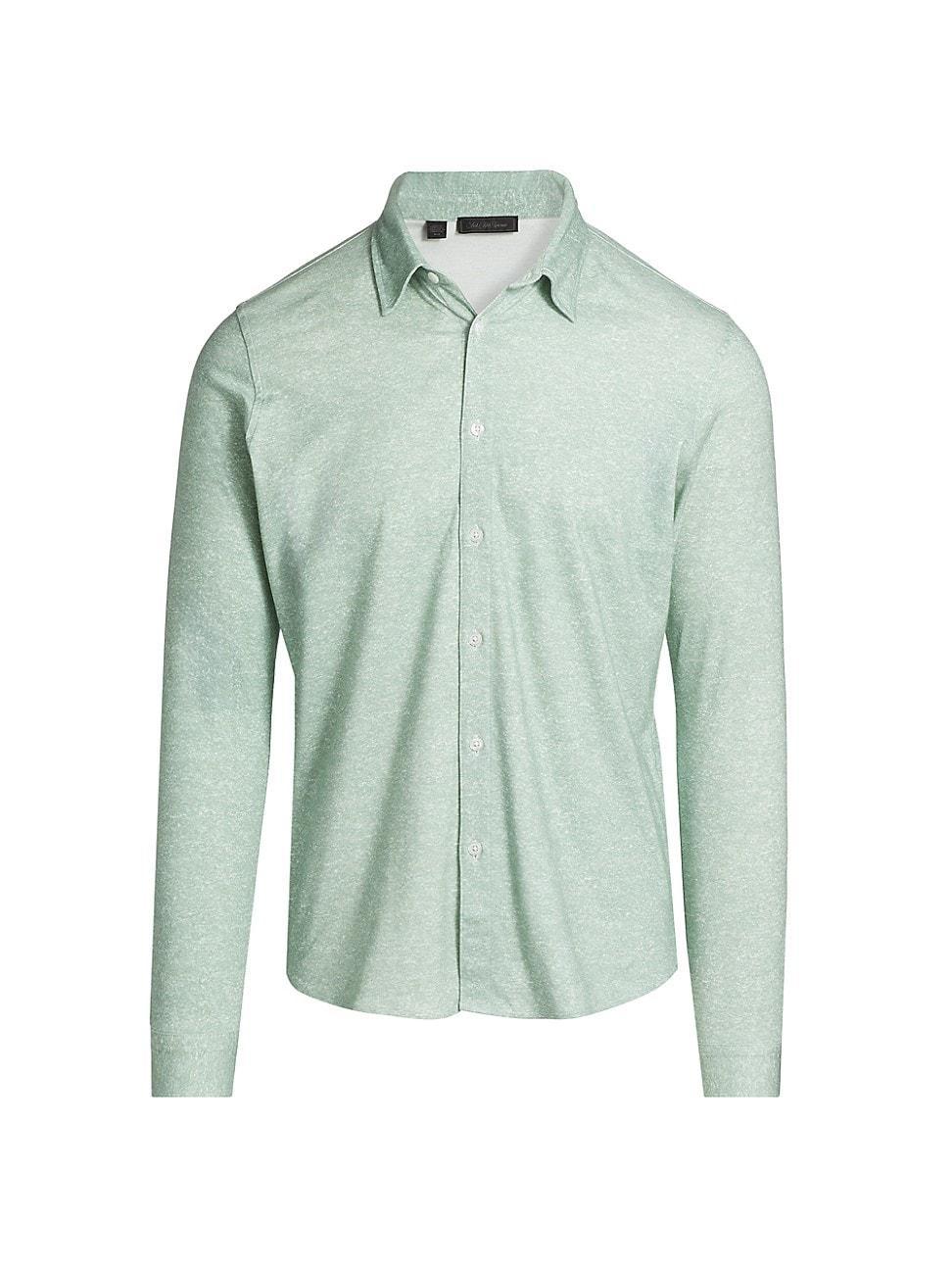 Mens COLLECTION Heathered Button-Front Shirt Product Image