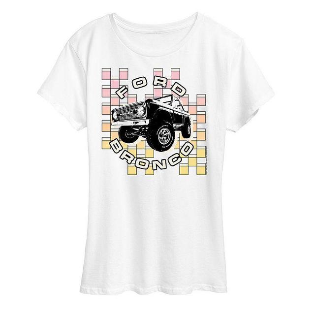 Womens Ford Bronco Checker Graphic Tee Product Image