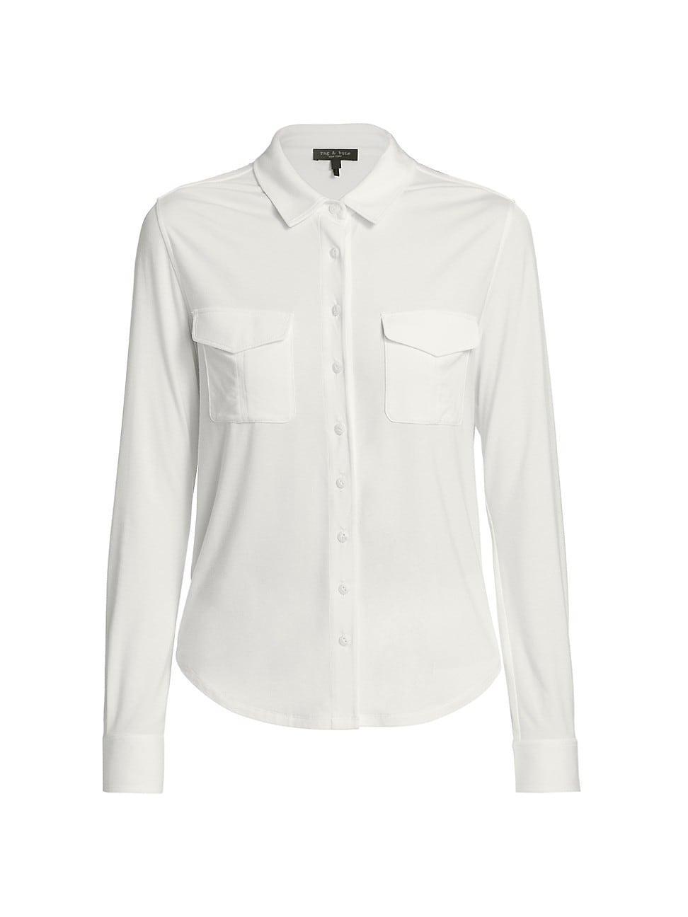 Womens Luca Button-Front Shirt Product Image