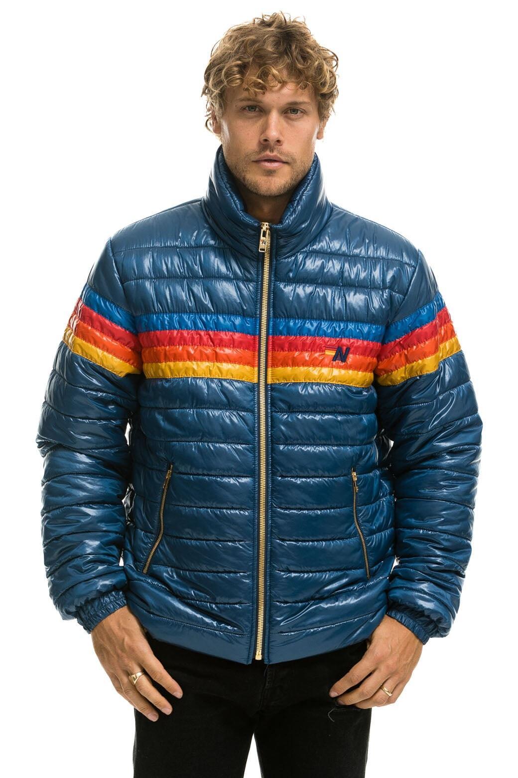 4 STRIPE TRAVELER JACKET - GLOSSY DEEP BLUE Male Product Image