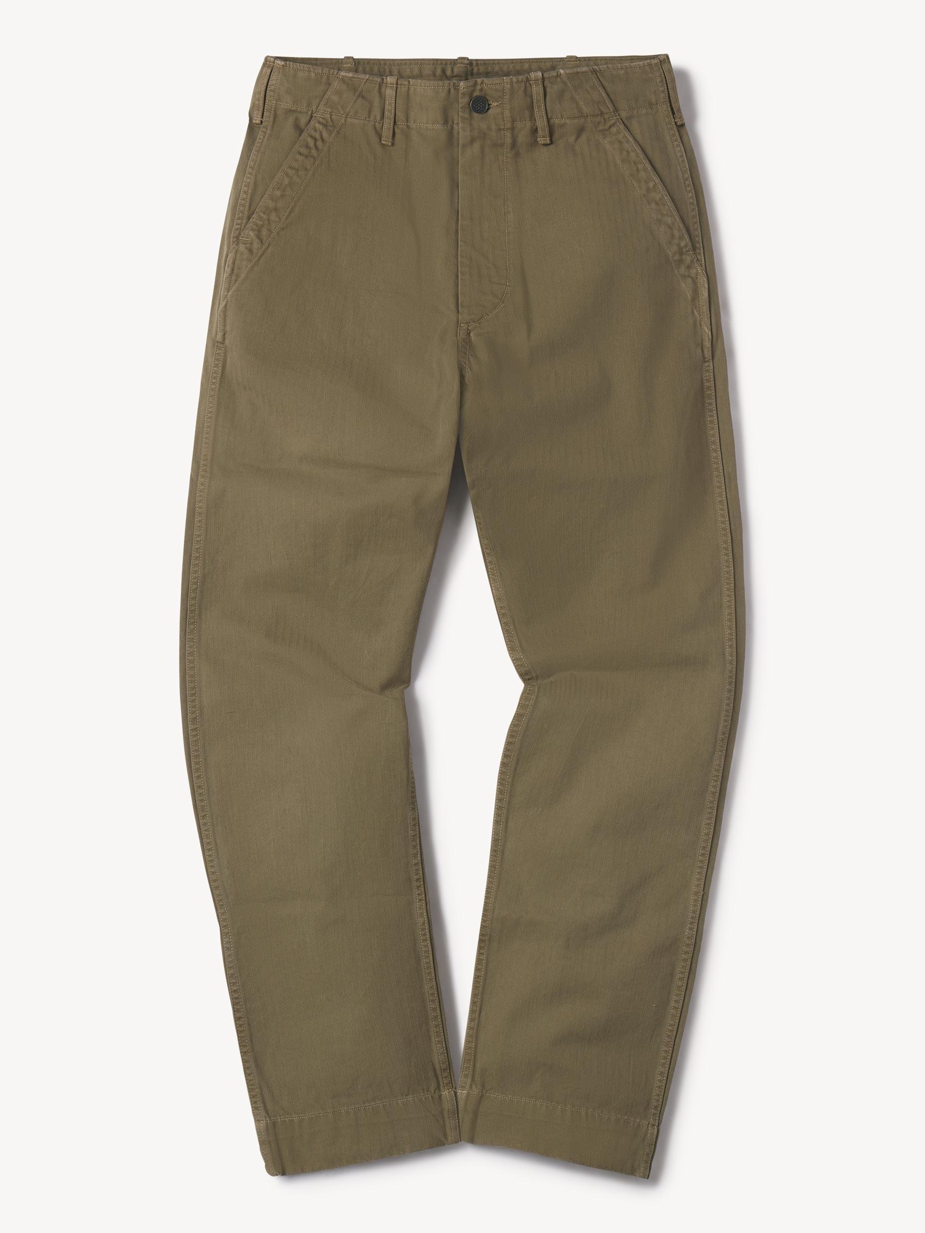 Laurel Herringbone Twill Full Saddle Baker Pant Product Image