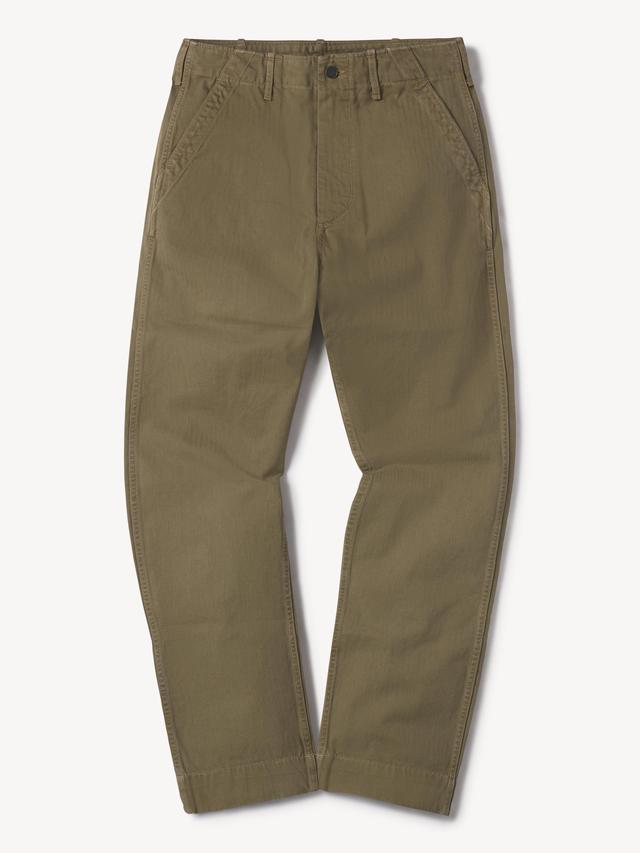 Laurel Herringbone Twill Full Saddle Baker Pant Product Image