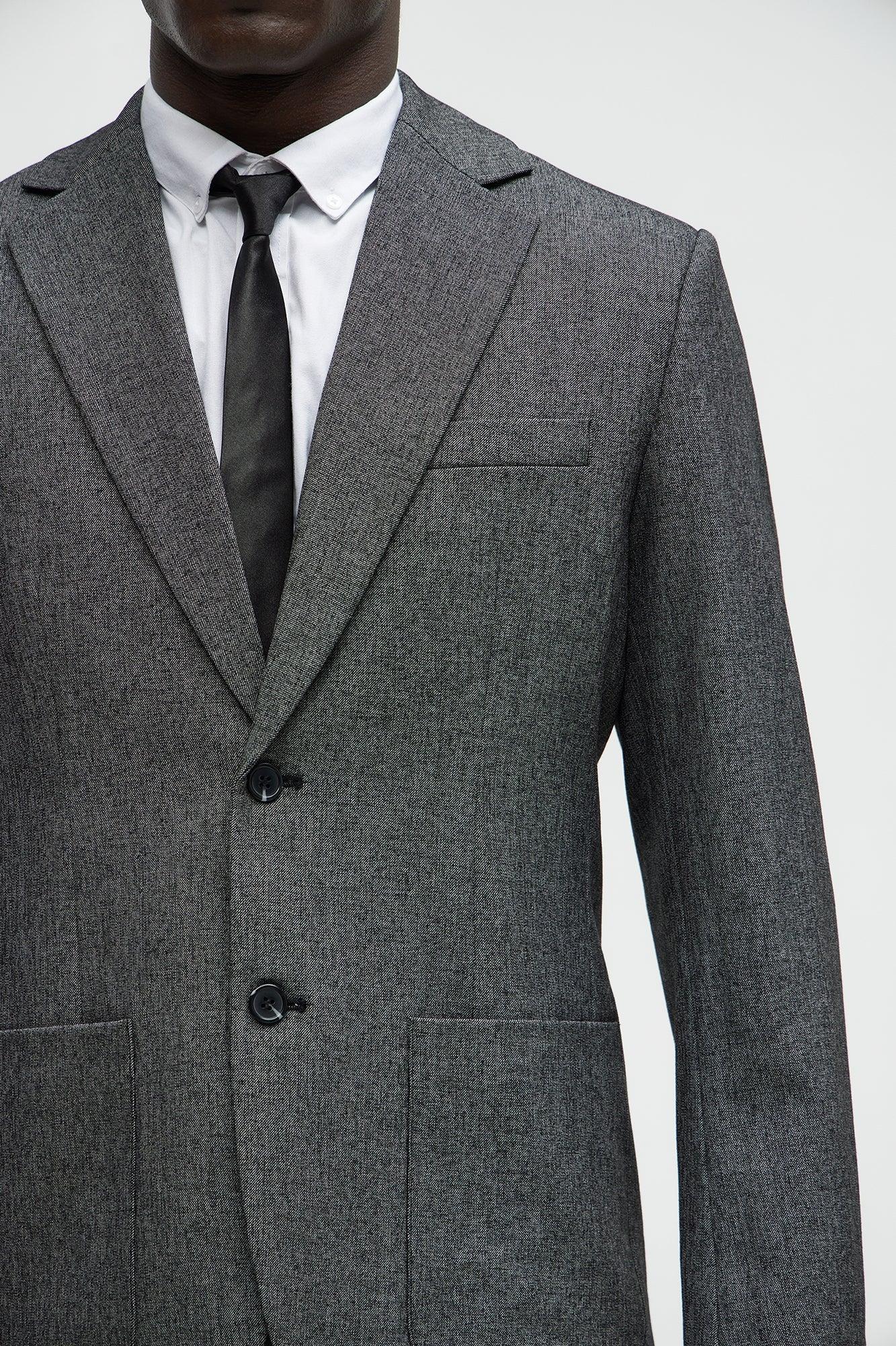 Porter Textured Blazer - Charcoal Product Image