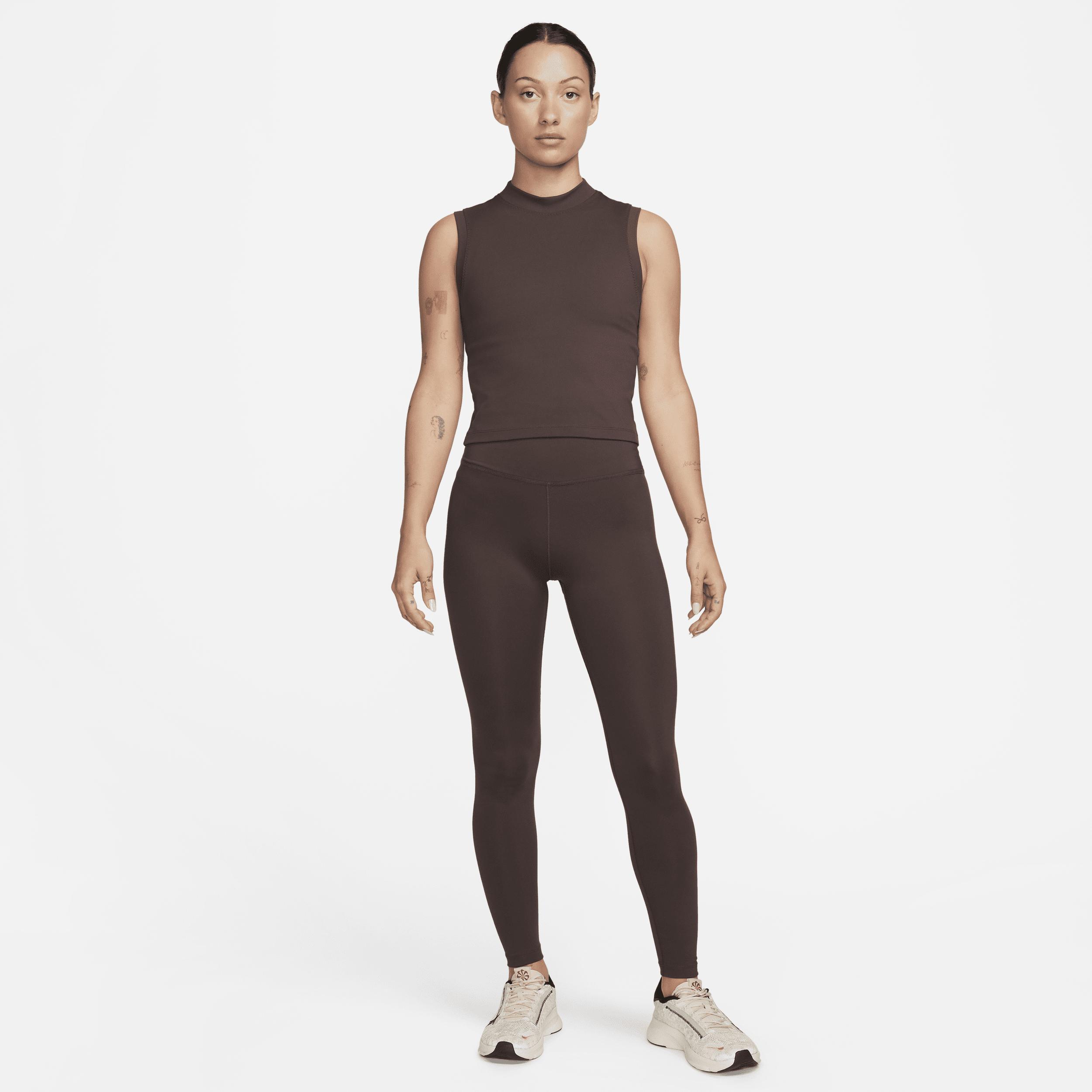 Nike Women's One Fitted Dri-FIT Mock-Neck Cropped Tank Top Product Image