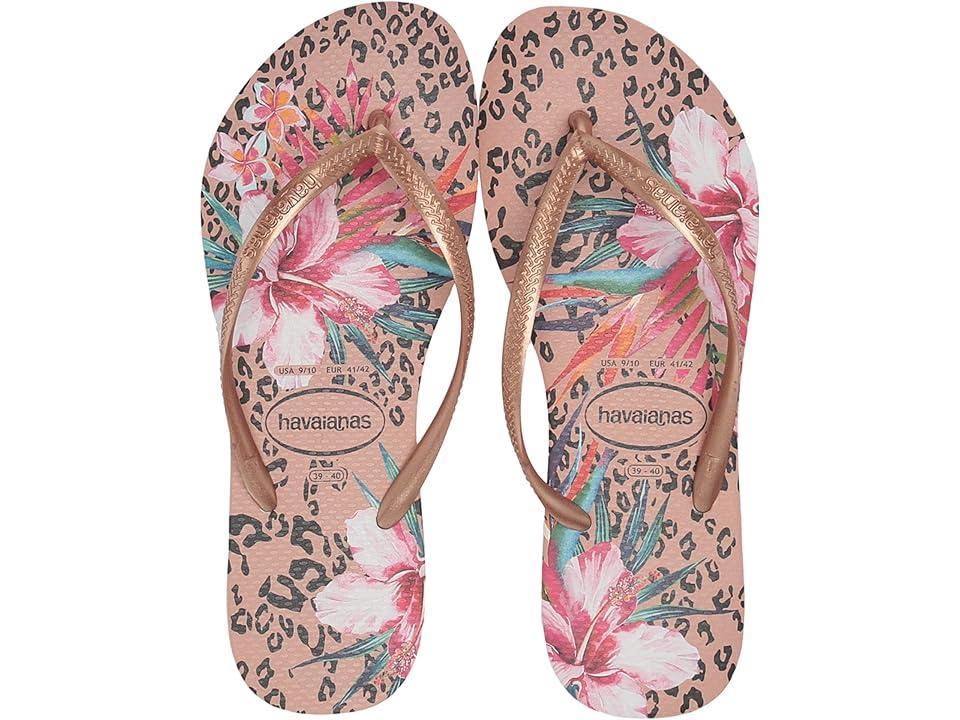 havaianas Womens Slim Animal Floral Print Flip-Flops Product Image