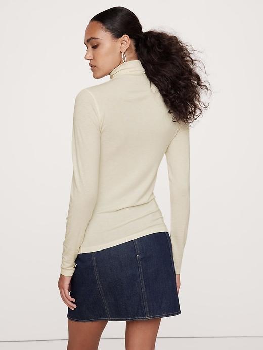 Wool-Blend Turtleneck T-Shirt Product Image