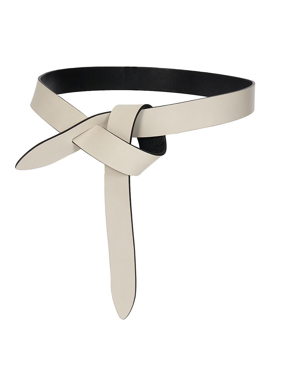 Isabel Marant Lecce Knotted Reversible Leather Belt Product Image