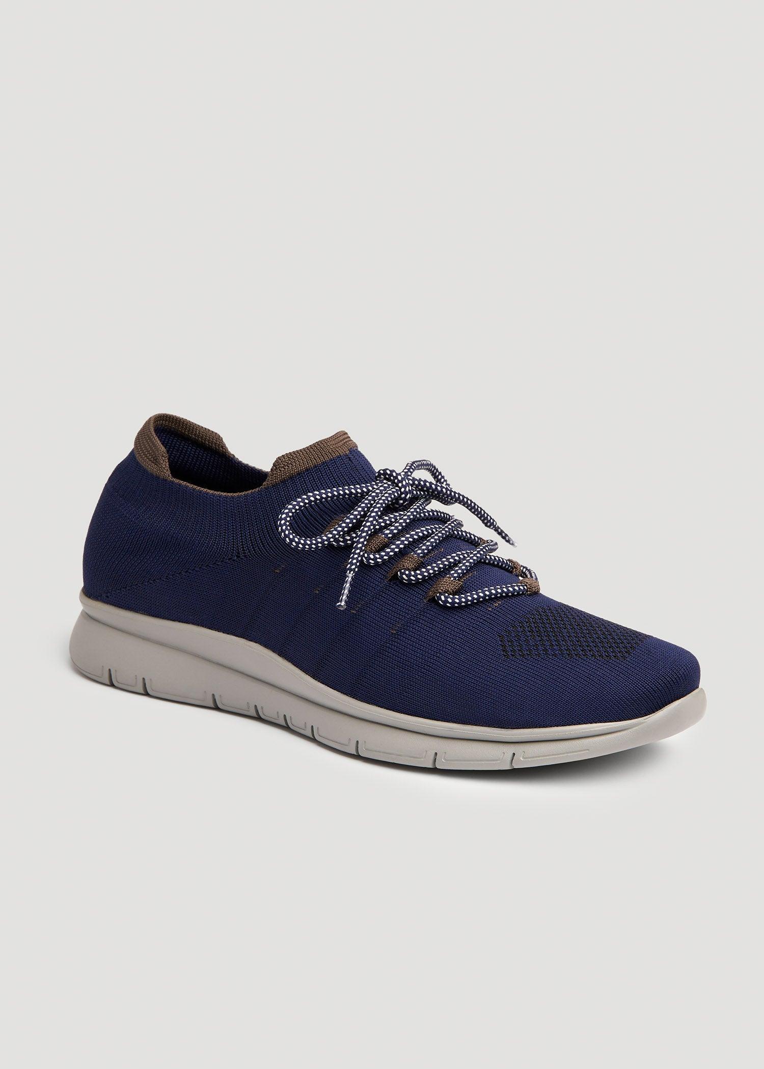 Tall Men's Knit Running Shoes in Navy Male product image