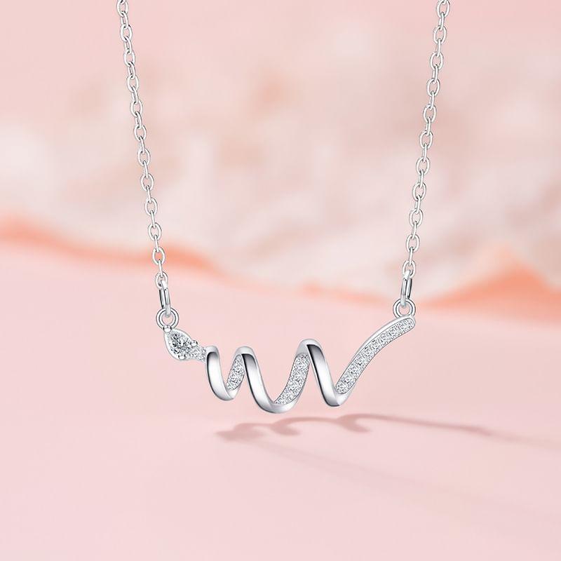 CZ Snake Pendant Necklace Product Image