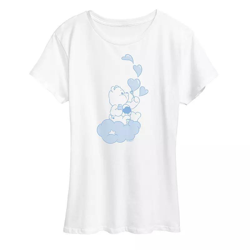 Womens Care Bears Grumpy Bear Bubbles Graphic Tee, Girls Product Image