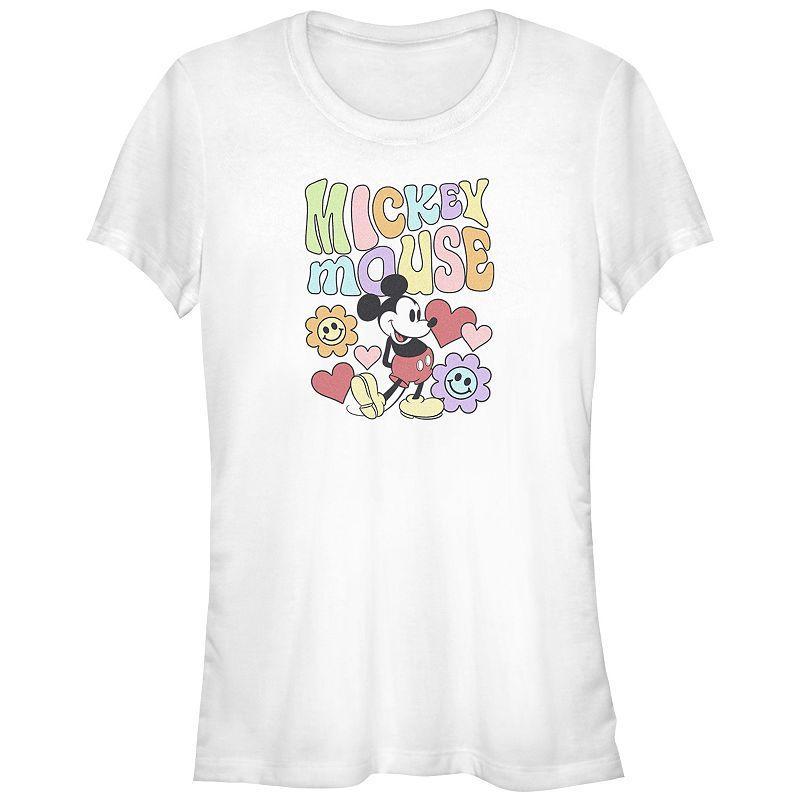 Disneys Mickey Mouse Juniors Groovy Fitted Graphic Tee, Girls Product Image