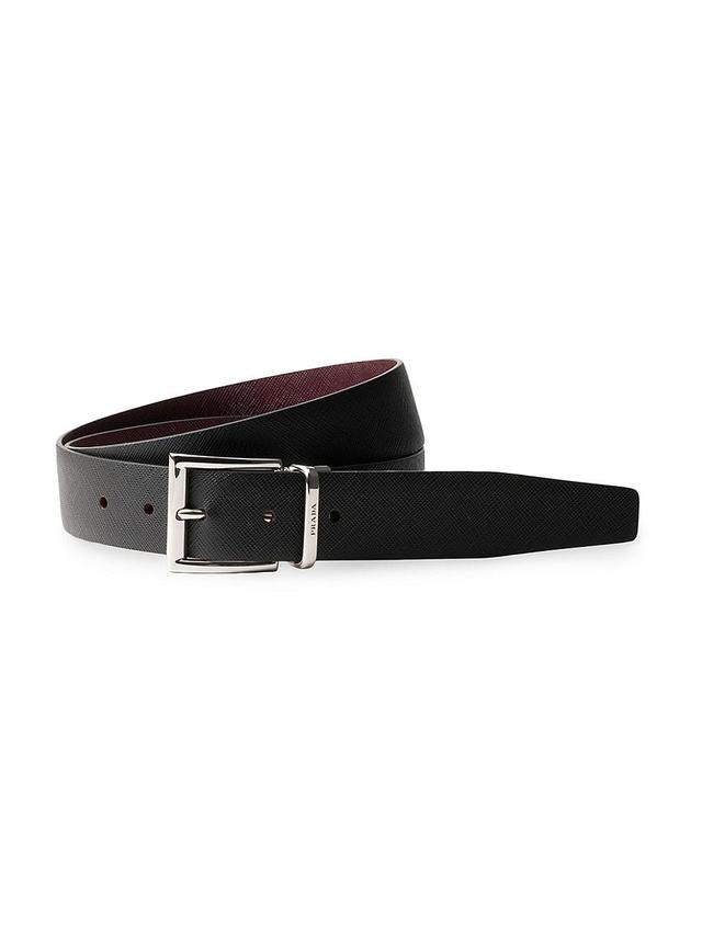 Mens Saffiano Leather Reversible Belt Product Image