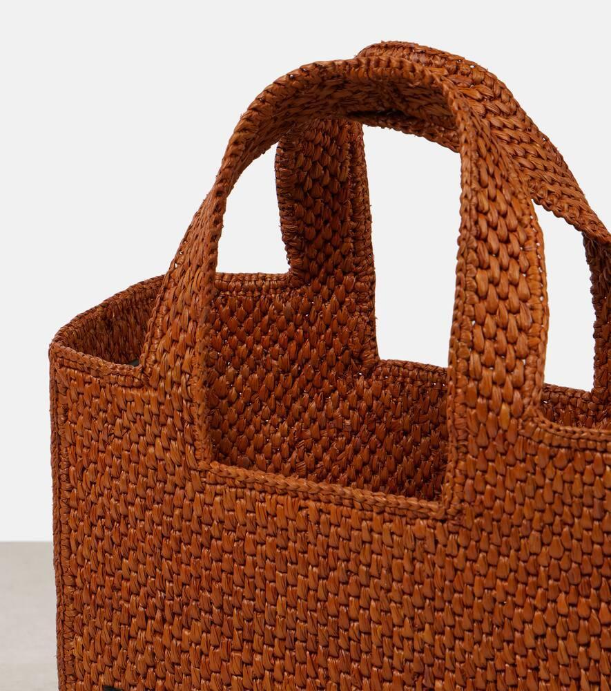 LOEWE Small  Font Tote In Raffia In Gold Product Image