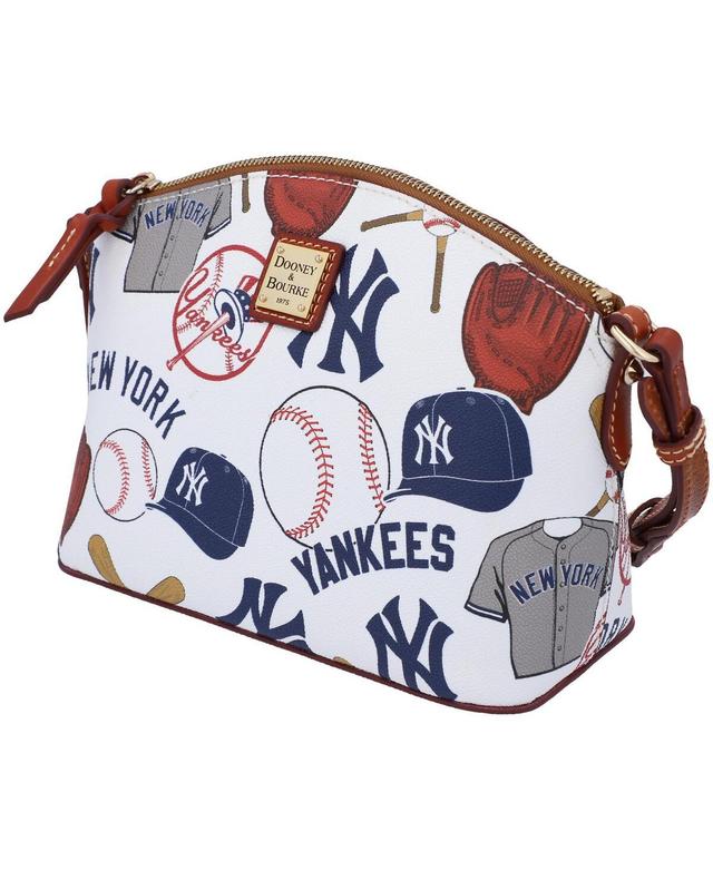 Womens Dooney & Bourke New York Yankees Gameday Suki Crossbody with Medium Wristlet - White Product Image