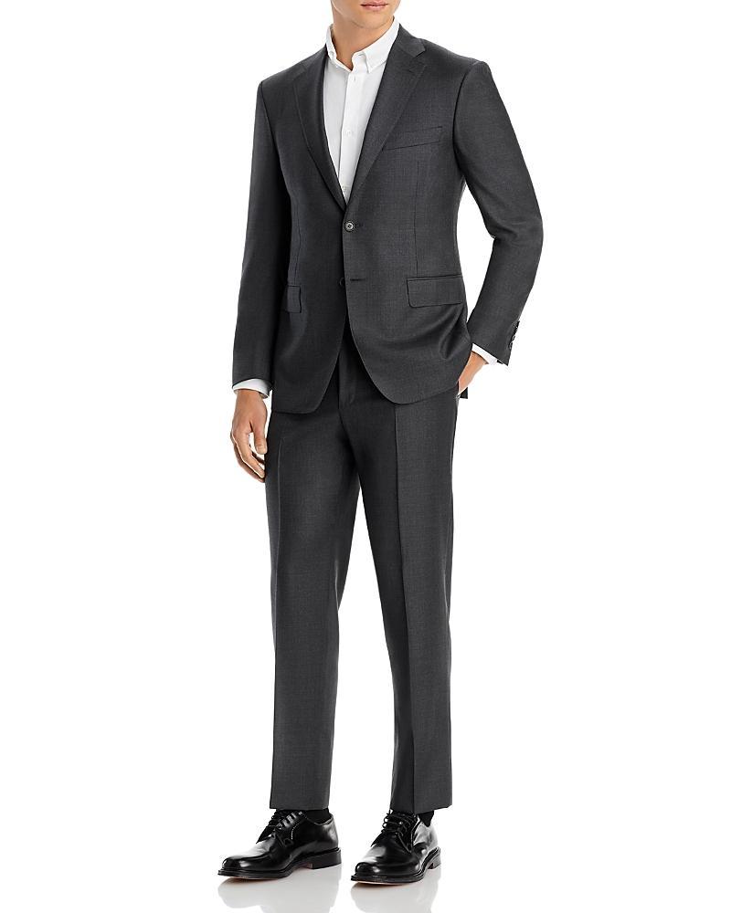 Mens Regular-Fit Two-Button Wool-Blend Suit Product Image