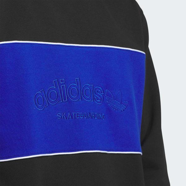 adidas Arched Logo Crewneck Sweatshirt Black XS Mens Product Image