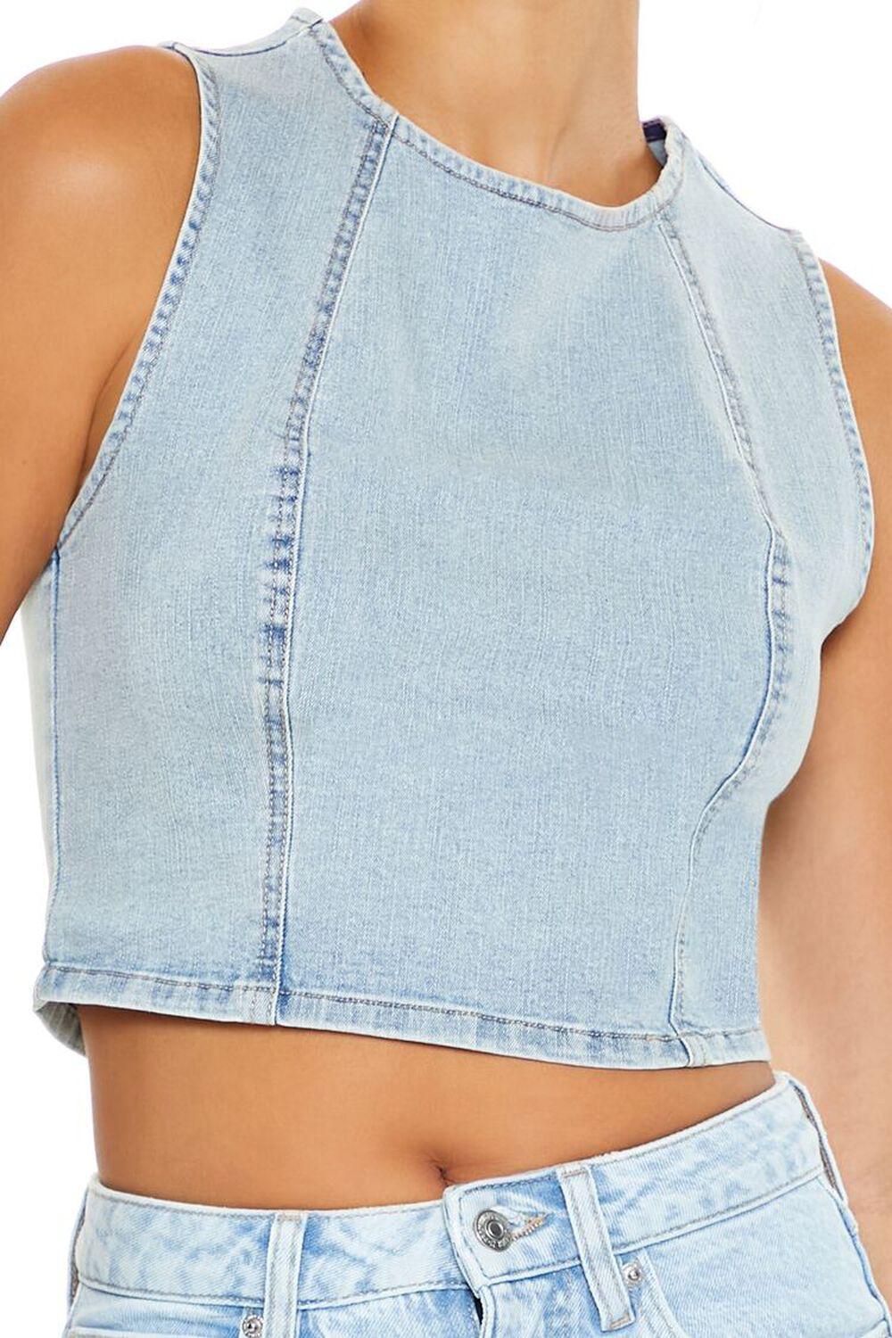 Denim Cropped Tank Top | Forever 21 Product Image