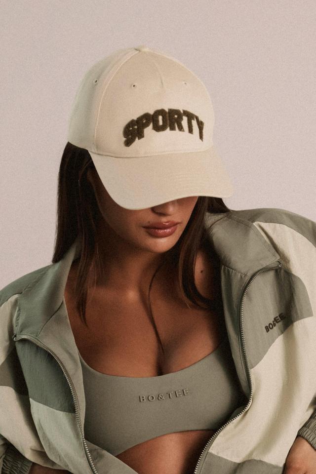 Appliqué Baseball Cap in Bone Female Product Image