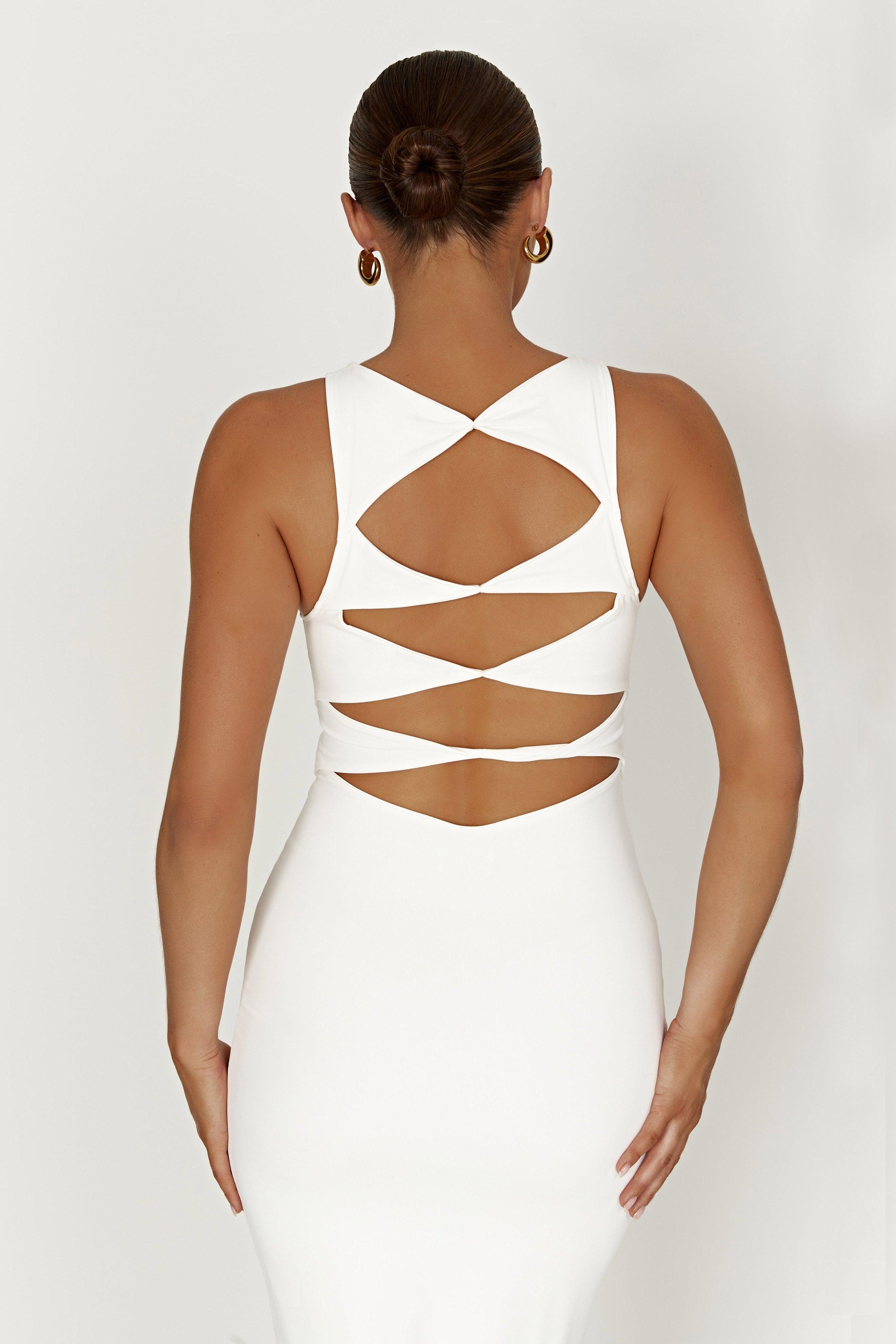 Chloe Cut Out Maxi Dress - White Product Image