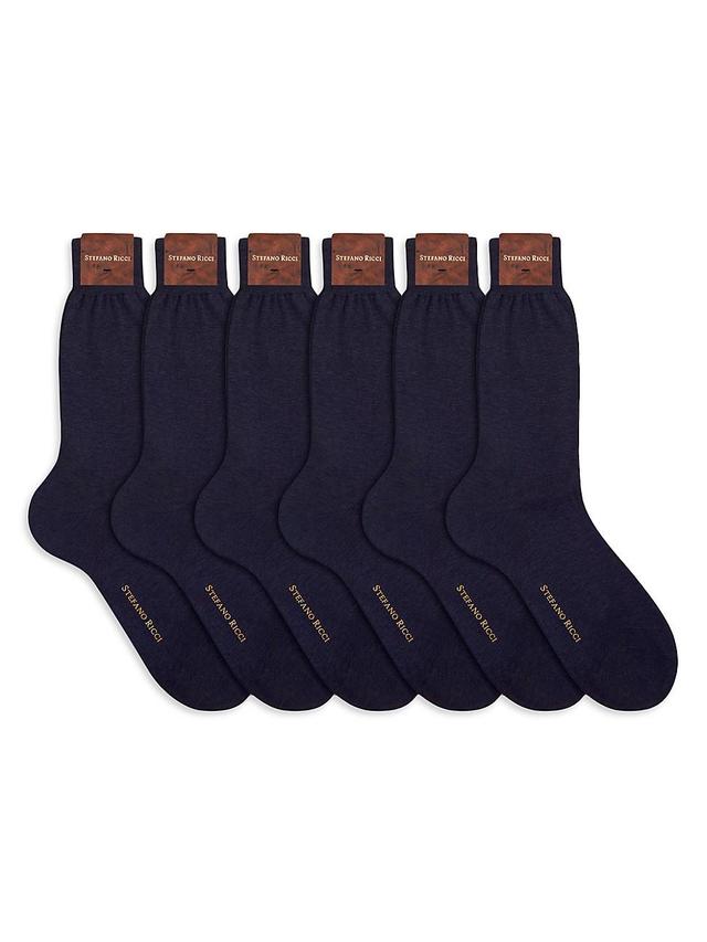 Mens 6-Pack Solid Cotton Socks Product Image