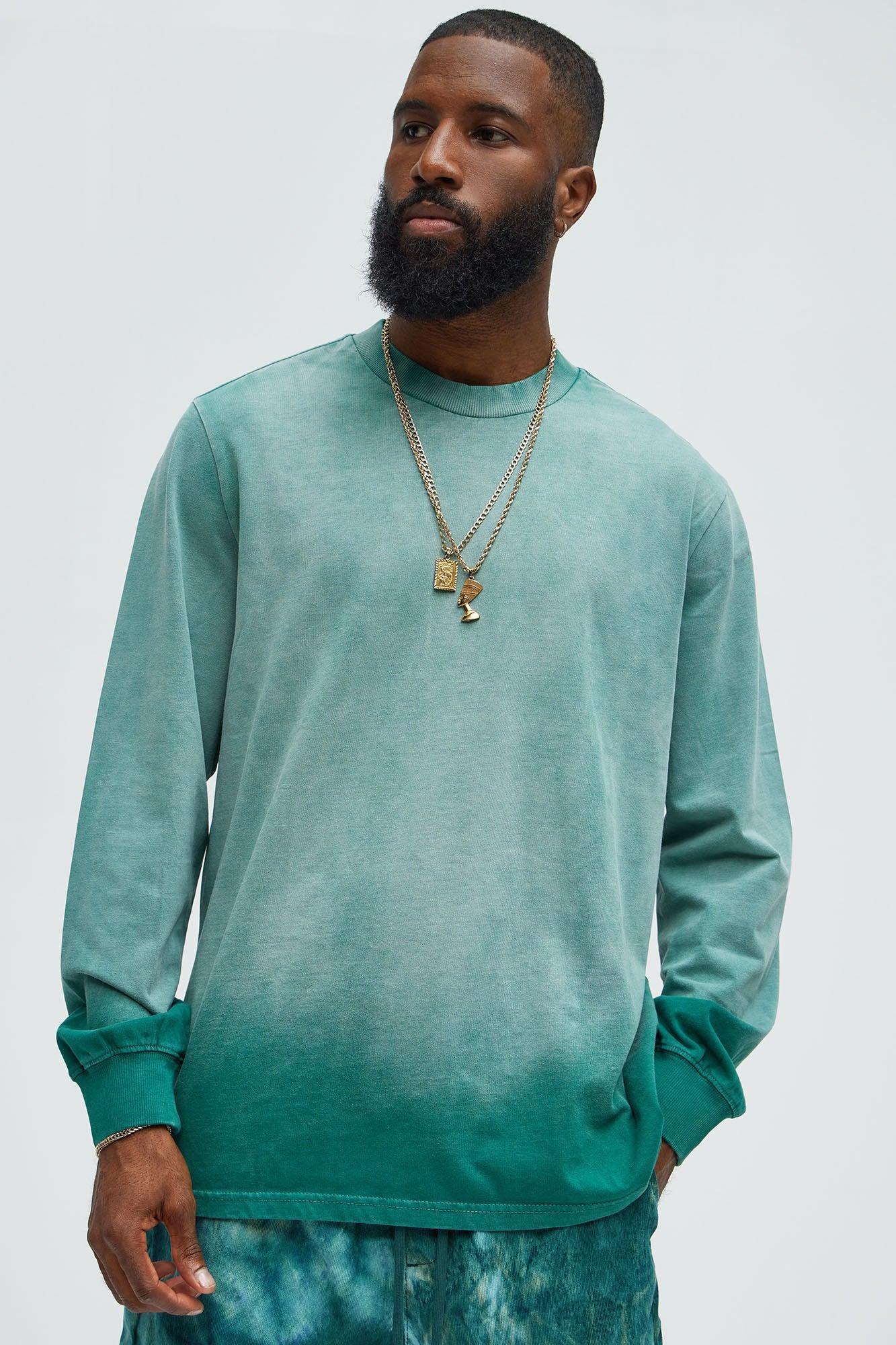 Dion Oversized Long Sleeve Tee - Green Product Image