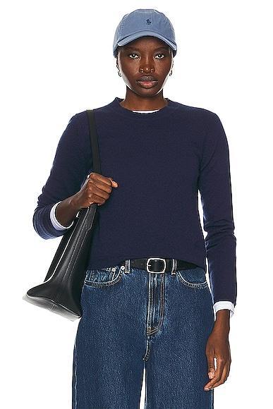 Guest In Residence Shrunken Crew Sweater in Navy Product Image