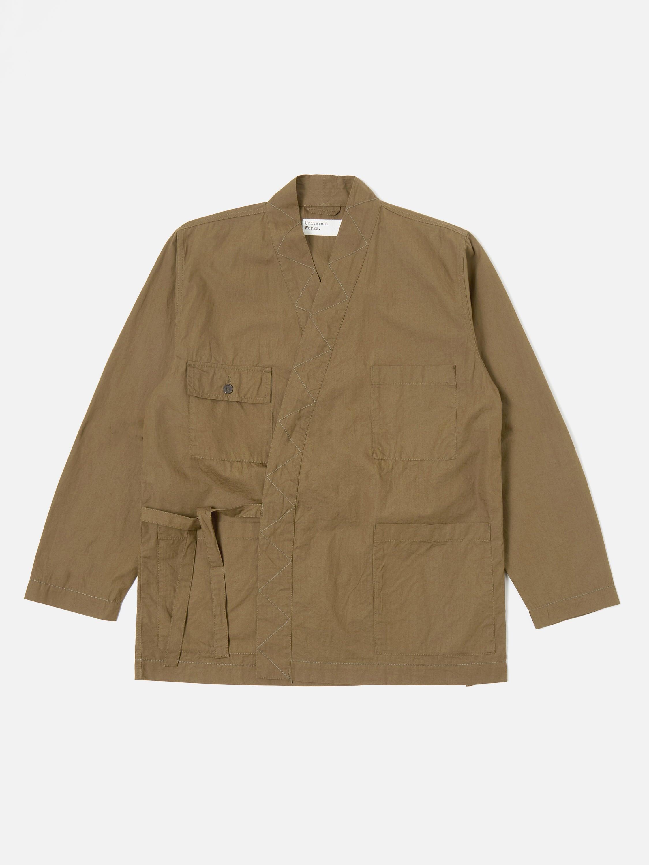 Universal Works Osaka Work Jacket in Khaki Broad Cloth Product Image