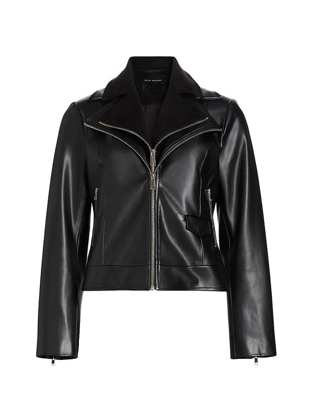 Womens Malinda Faux Leather & Faux Suede Moto Jacket Product Image