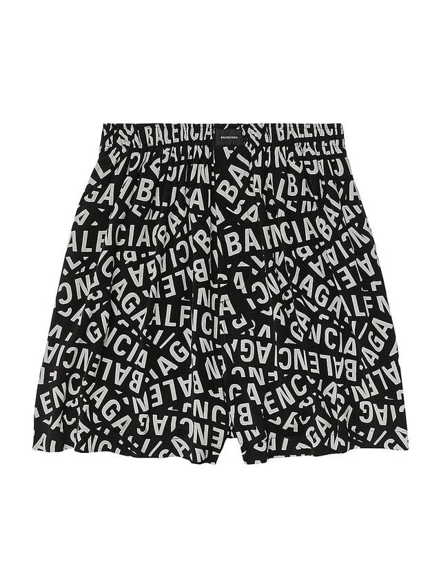 Mens Logo Strips Pyjama Shorts Product Image