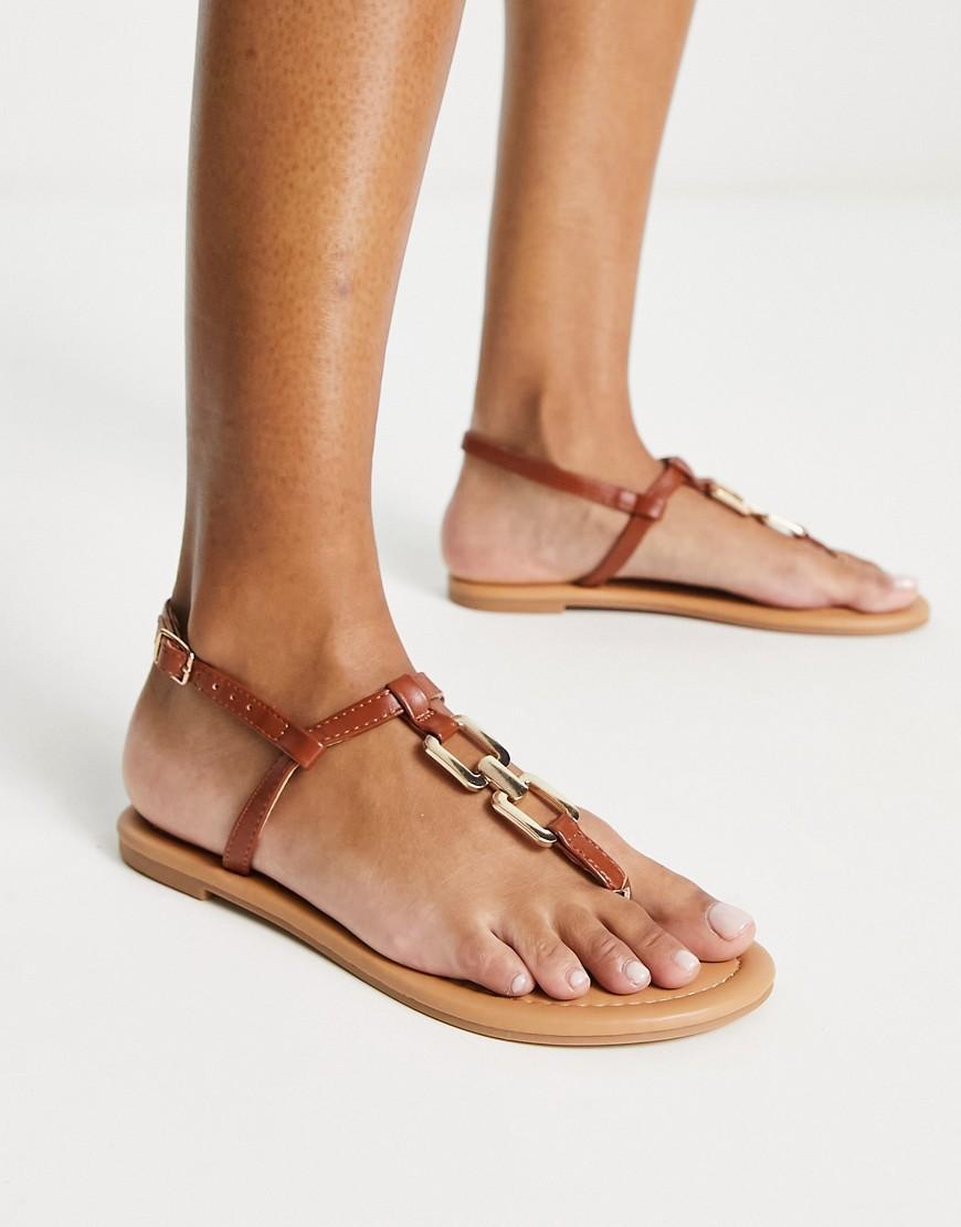 ASOS DESIGN Fortune hardware flat sandal Product Image