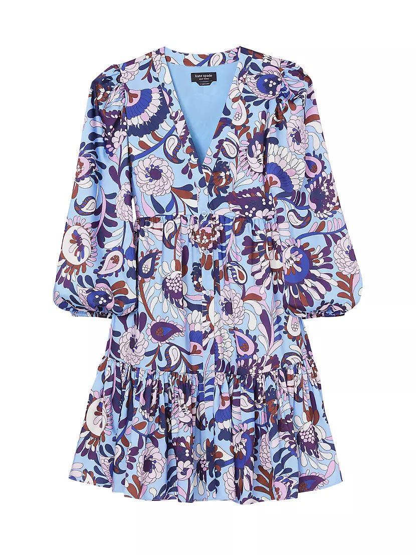 Autumn Paisley Twill Minidress Product Image