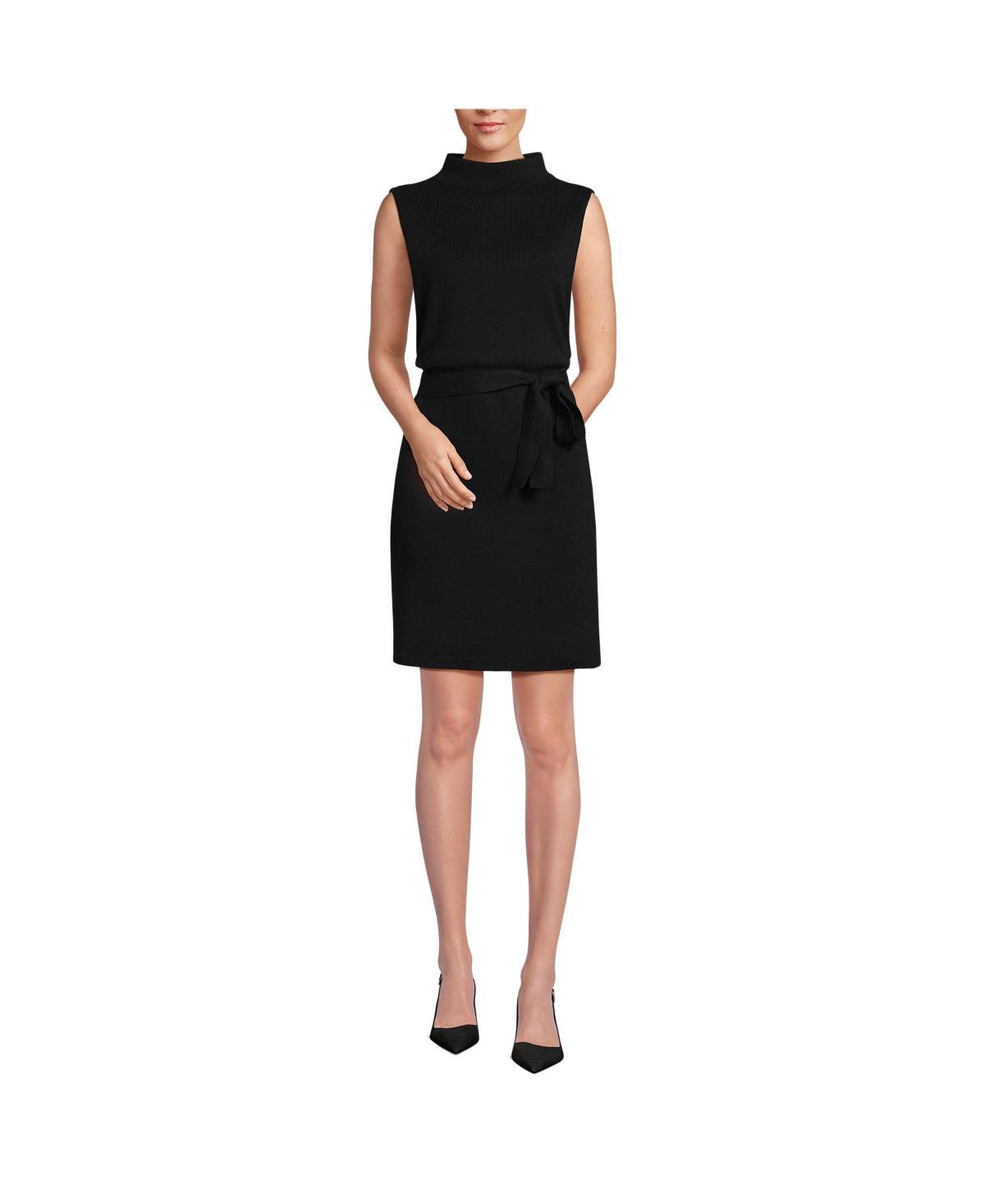 Womens Lands End Sleeveless Mock Neck Knit Dress Product Image