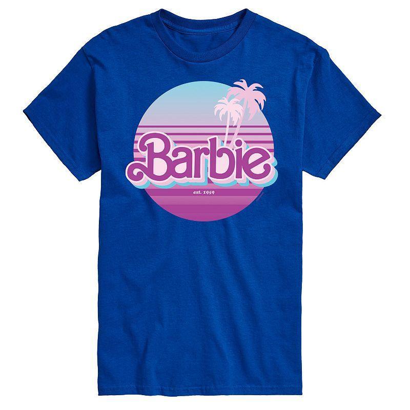 Big & Tall Barbie Dream Summer Graphic Tee, Mens Med Blue Product Image