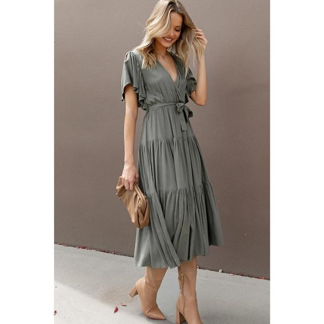 Petal and Pup Womens Barker Dress - Olive L Product Image