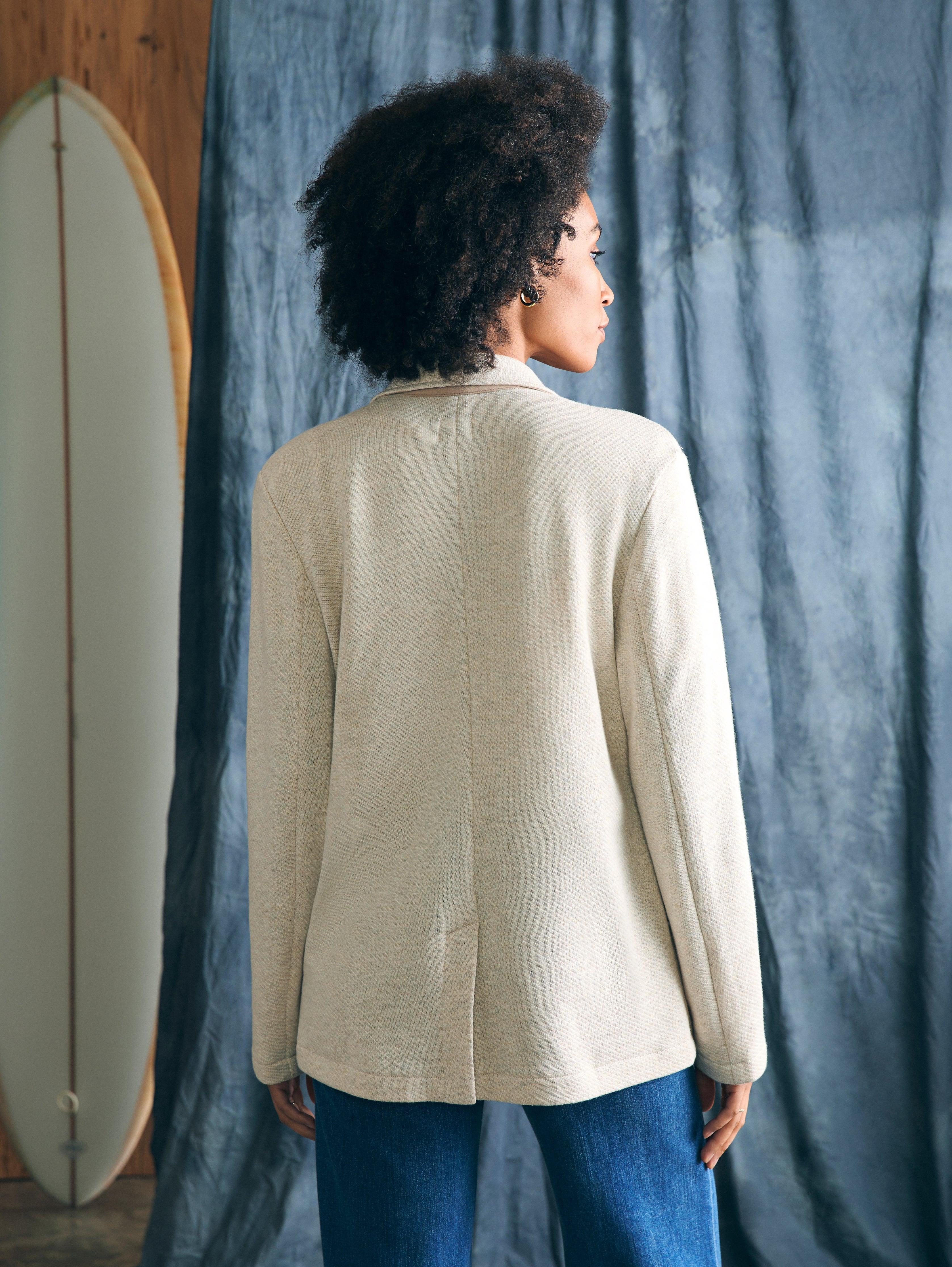 Inlet Knit Blazer - Light Oatmeal Melange Product Image