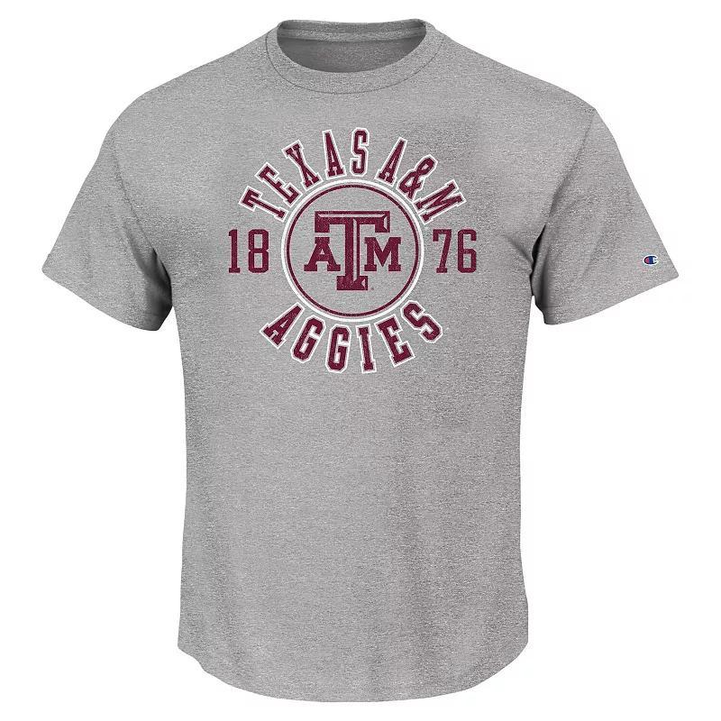 Mens Champion Heather Gray Texas A&M Aggies Big & Tall Circle Logo T-Shirt Product Image