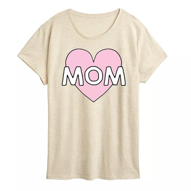 Womens Mom Heart Graphic Tee Product Image