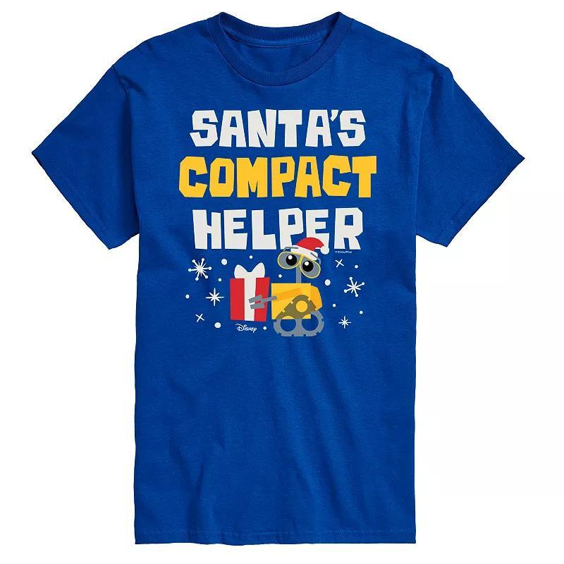 Disney / Pixars WALL-E Mens Santas Compact Helper Graphic Tee Blue Product Image