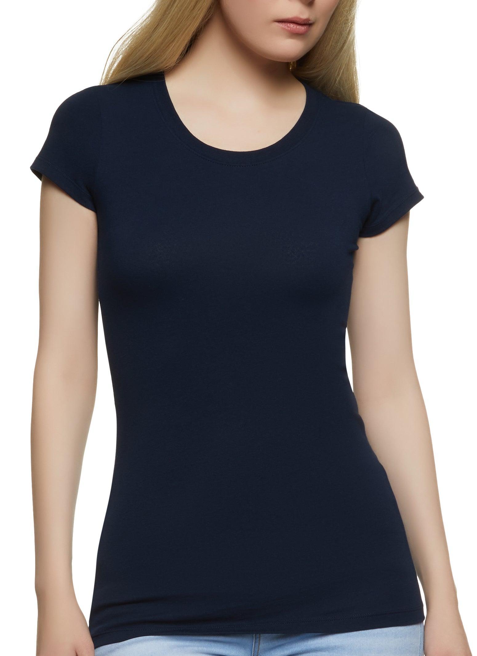 Womens Basic Scoop Neck Tee Product Image