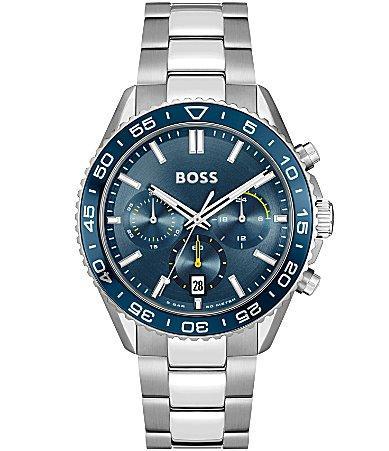 Hugo Boss Mens Runner Quartz Chronograph Stainless Steel Bracelet Watch Product Image