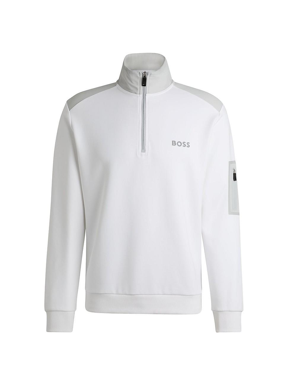 Mens Zip-Neck Sweatshirt Product Image