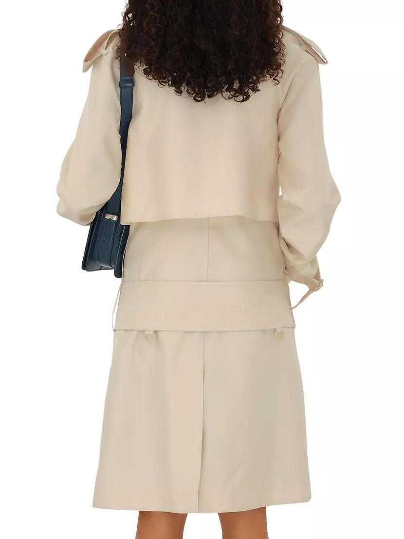 Silk-Blend Belted Trench Coat Product Image