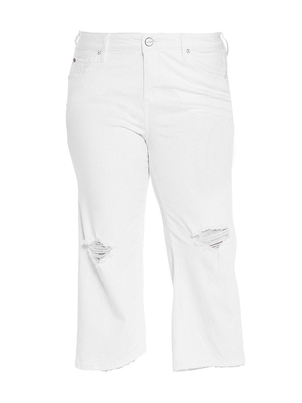 Womens Mid-Rise Wide-Leg Cropped Jeans Product Image