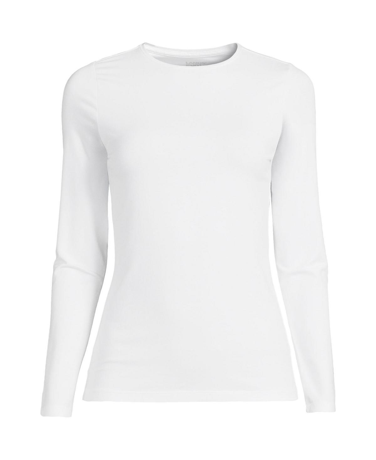 Lands End Plus Size Long Sleeve Lightweight Jersey Crew Neck Top Product Image