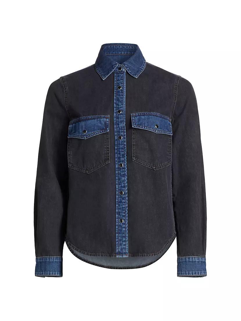 Noah Colorblocked Denim Shirt Product Image