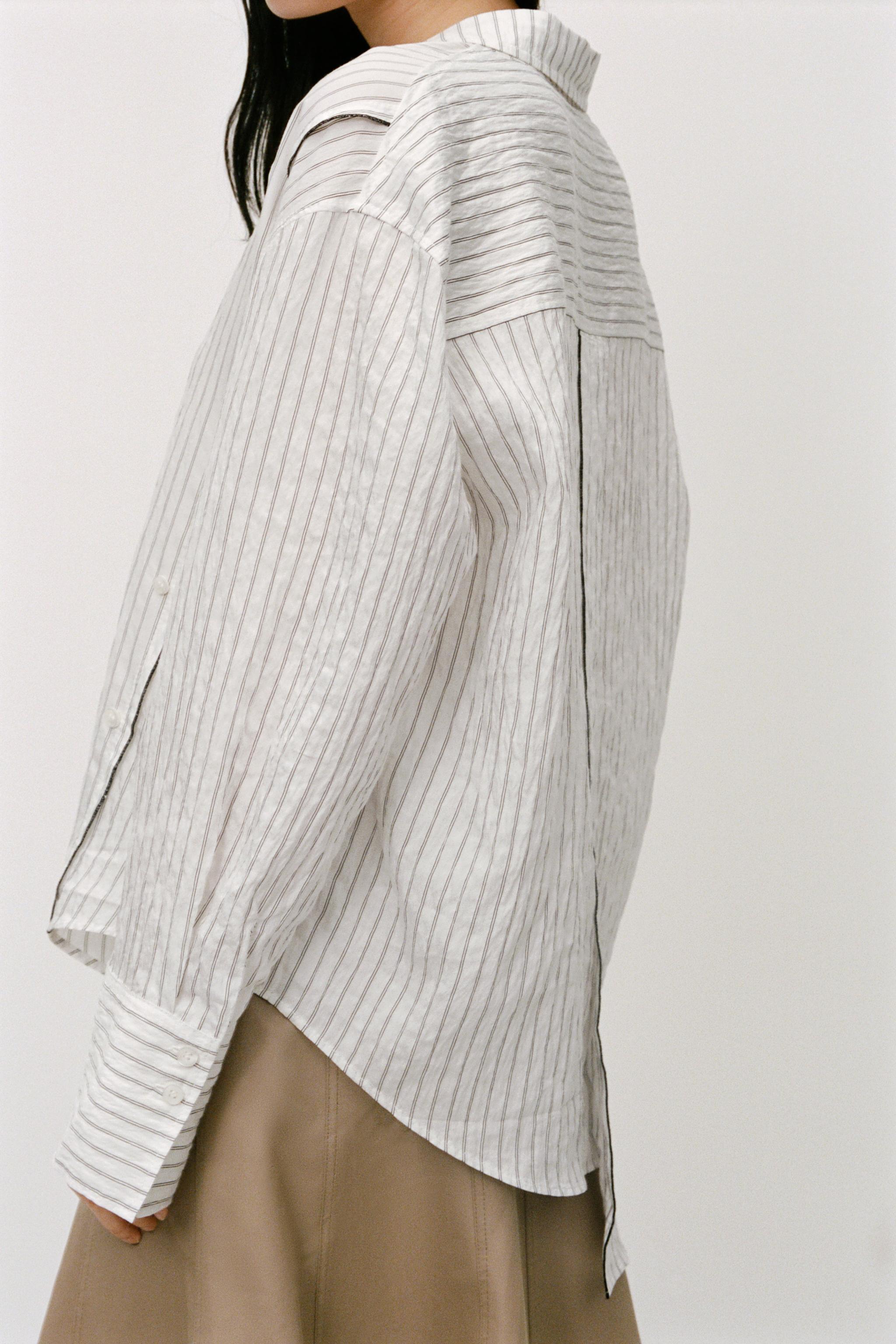 ZW COLLECTION MULTIPOSITIONAL STRIPED SHIRT Product Image