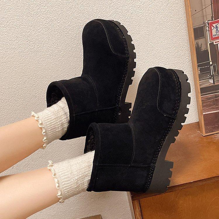 Platform Plain Ankle Snow Boots product image