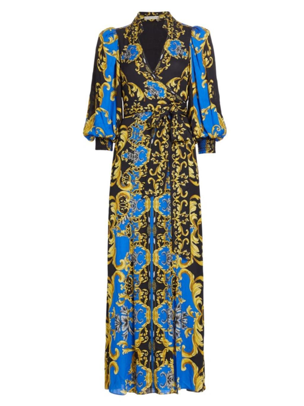 Alisa Wrapped Maxi Dress In Regal Romance Product Image