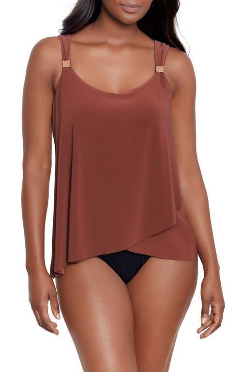 Solid Razzle Dazzle Underwire Tankini Top Product Image